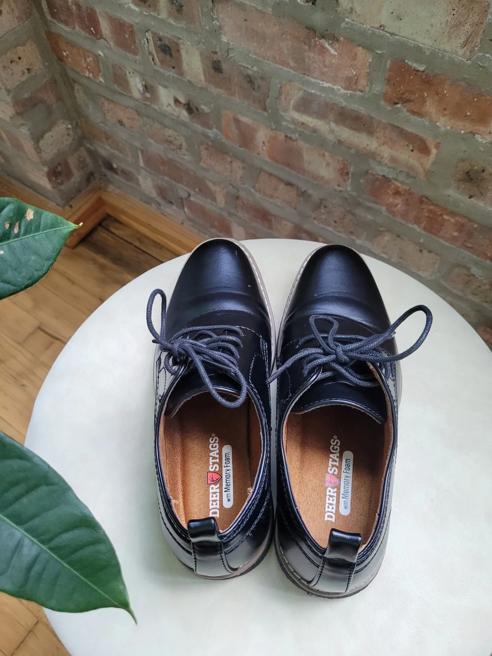Deer Stags Zander Boys Lace-Up Black Derby Dress Shoes